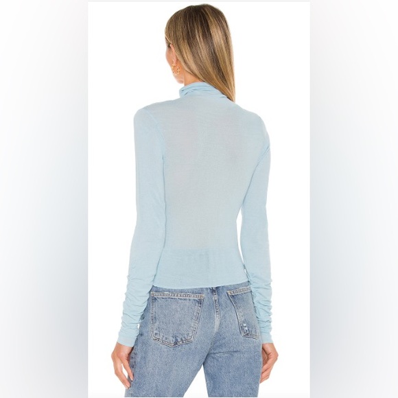 For Love & Lemons Sadie Turtleneck – Light Blue – XXS - Picture 3 of 6
